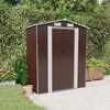 vidaXL Garden Shed Dark Brown 192x108x223 cm Galvanised Steel