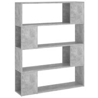 vidaXL Book Cabinet Room Divider Concrete Grey 100x24x124 cm