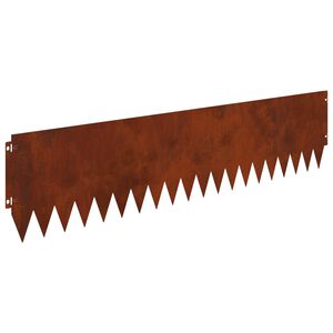 vidaXL Lawn Edging 20 pcs 103 x 25 cm Steel Rusty