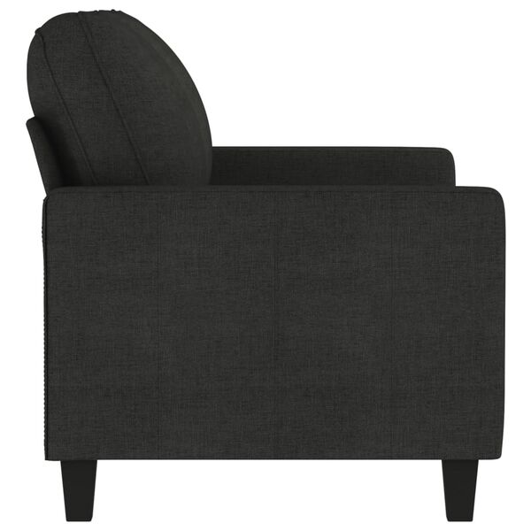 vidaXL 2-Seater Sofa Black 120 cm Fabric