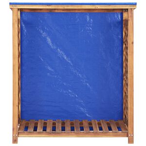 vidaXL Firewood Storage Shed 105x38x115 cm Solid Acacia Wood
