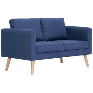 vidaXL 2-Seater Sofa Fabric Blue