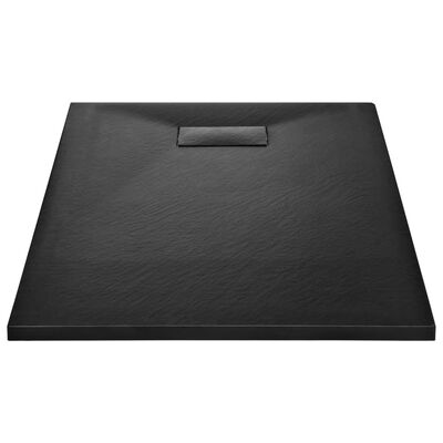 vidaXL Shower Base Tray SMC Black 100x80 cm