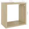 vidaXL Wall Cube Shelves 2 pcs White and Sonoma Oak 26x15x26 cm