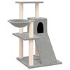 vidaXL Cat Tree with Sisal Scratching Posts Light Grey 82 cm