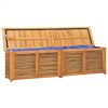 vidaXL Garden Storage Box with Bag 200x50x55 cm Solid Wood Teak