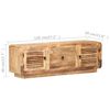 vidaXL TV Cabinet 120x30x40 cm Rough Mango Wood
