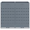 vidaXL Wheelie Bin Storage for 2 Bins Light Grey 136 x 77.5 x 121.5 cm
