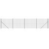 vidaXL Wire Mesh Fence with Spike Anchors Anthracite 1.4x10 m