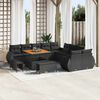vidaXL Garden Sofa Set with Cushion with Storage 13 pcs Black