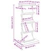 vidaXL Magazine Rack Black Oak 68 x 40 x 123.5 cm Engineered Wood