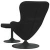 vidaXL Egg Chair with Footstool Black Velvet