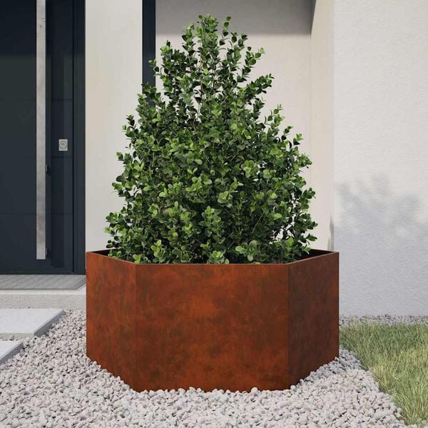 vidaXL Planter Rusty 90x90x45 cm Corten Steel