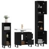 vidaXL 3 Piece Bathroom Furniture Set Black Engineered Wood