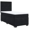 vidaXL Box Spring Bed with Mattress Black King Single Velvet