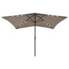 vidaXL Garden Parasol | Taupe | Polyester and Powder-Coated Steel | 2x3 metres