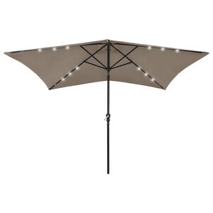 vidaXL Garden Parasol | Taupe | Polyester and Powder-Coated Steel | 2x3 metres