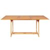 vidaXL 7 Piece Garden Dining Set Solid Teak Wood