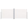 vidaXL Retractable Side Awning Cream 140x1000 cm