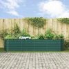 vidaXL Garden Raised Bed Green 400 x 80 x 81 cm Steel