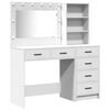 vidaXL Dressing Table 2 pcs White 78.5 x 41 x 135 cm Engineered Wood