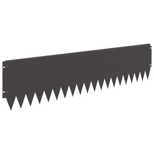 vidaXL Lawn Edging 10 pcs 103 x 25 cm Steel Black