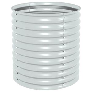 vidaXL Garden Raised Bed 80x80x81 cm Galvanised Steel Silver