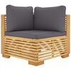 vidaXL 3 Piece Garden Lounge Set with Cushions Solid Wood Teak