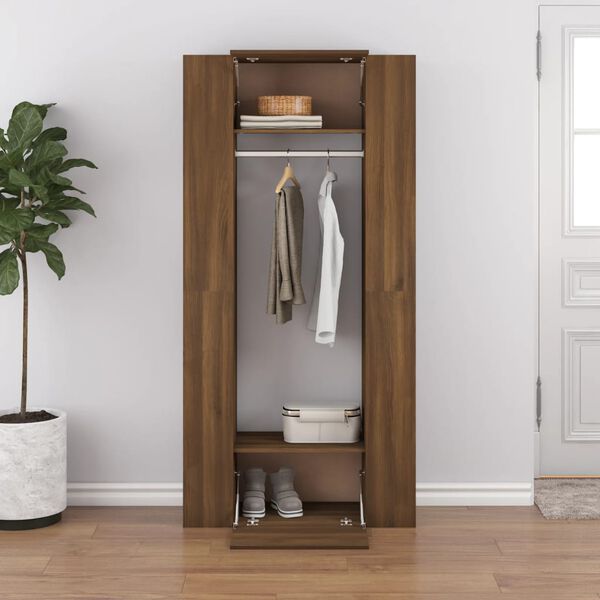 vidaXL Hallway Cabinets 2 pcs Brown Oak Engineered Wood