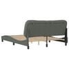 vidaXL Bed Frame without Mattress "Hvar" Dark Grey 152x203 cm Queen Fabric