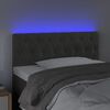 vidaXL LED Headboard Dark Grey 100 cm Velvet