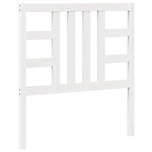 vidaXL Bed Headboard | White | Solid Pine Wood | Medium | Bed Headboard