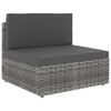 vidaXL 8 Piece Garden Lounge Set Poly Rattan Grey