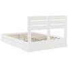vidaXL Storage Bed with Headboard White 150 x 200 cm Engineered Wood