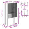 vidaXL Bird Cage Grey 115x78x200 cm Galvanised Steel