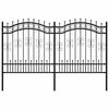 vidaXL Garden Fence KAMPEN 240 x 165 cm Powder-coated steel Black