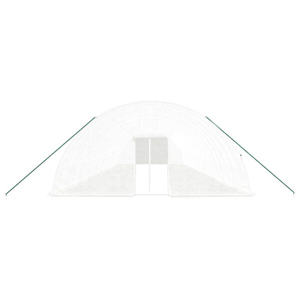 vidaXL Greenhouse with Steel Frame White 120 m&sup2; 20x6x2.85 m