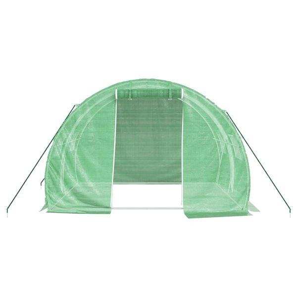 vidaXL Greenhouse with Steel Frame Green 6 m² 3x2x2 m