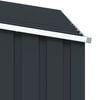 vidaXL Garden Firewood Shed Anthracite 245x98x159 cm Galvanised Steel