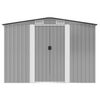 vidaXL Garden Storage Shed Grey Metal 257x205x178 cm