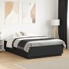 vidaXL Bed Frame with LED without Mattress Black 135x190 cm Double