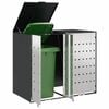vidaXL Wheelie Bin Storage for 2 Bins Anthracite 136 x 77.5 x 115.5 cm