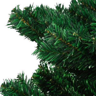 vidaXL Swirl Pre-lit Christmas Tree with Stand Green 150 cm PVC