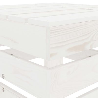 vidaXL 8 Piece Garden Pallet Lounge Set Wood White