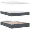 vidaXL Ottoman Bed with Mattress Dark Grey Double Velvet