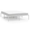 vidaXL Metal Bed Frame without Mattress White 150x200cm