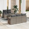 vidaXL Garden Sofa Set with Cushion 6 pcs Grey Poly Rattan