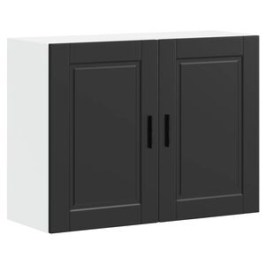 vidaXL Kitchen Wall Cabinet Porto Black Engineered Wood