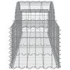 vidaXL Arched Gabion Baskets 20 pcs 200x50x40/60 cm Galvanised Iron