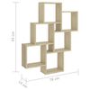 vidaXL Wall Cube Shelf Sonoma Oak 78x15x93 cm Engineered Wood